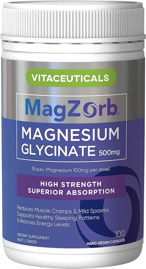 Vitaceuticals MagZorb High Strength Pure Magnesium Glycinate 500mg