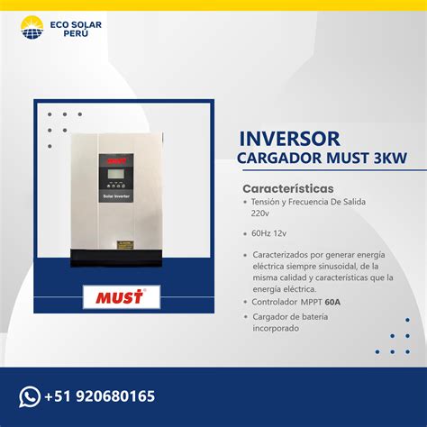 Inversor Cargador 3000w 24v Mppt 60a Must Solar Vpm