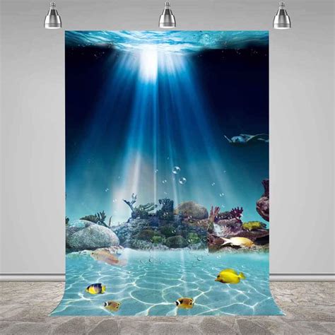 Amazon BELECO 7x5ft Fabric Blue Ocean Underwater Backdrops For