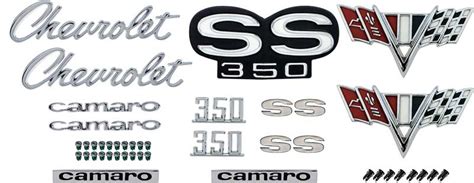 1967 Chevrolet Camaro Parts Emblems And Decals Exterior Emblems