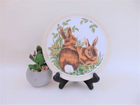 Tea Pot Stand Rabbits Motif Hornsea Pottery Vintage British Etsy Uk