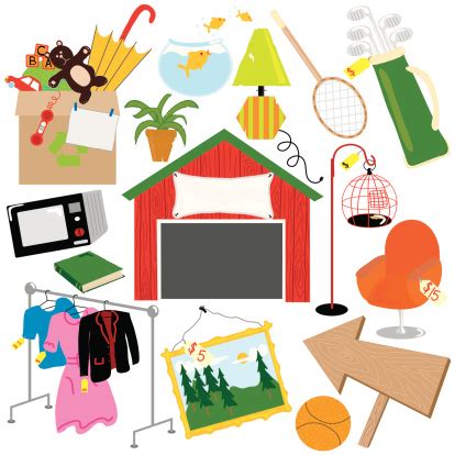 Flea Market Line Art Clip Art Library