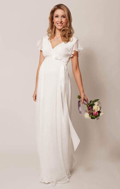 Hannah Maternity Wedding Gown Long Ivory Maternity Wedding Dresses