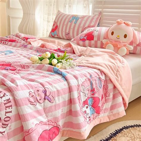 Hello Kitty Summer Cartoon Children Double-layer Gauze Summer Quilt ...