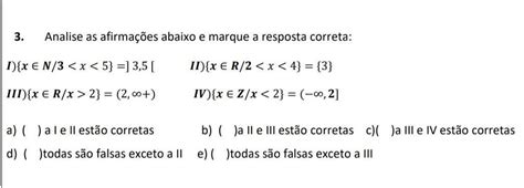 Analise As Afirmações Abaixo E Marque A Resposta Correta Em Anexo A