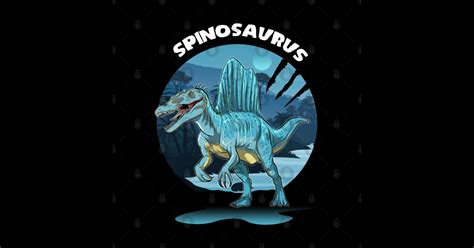 Spinosaurus Dinosaur Design With Background Dinosaurs Posters And