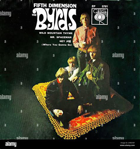 Vintage Vinyl Record Cover Byrds The Fifth Dimension EP D