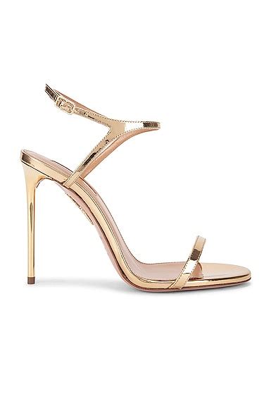 Aquazzura Naked Sandal In Gold FWRD