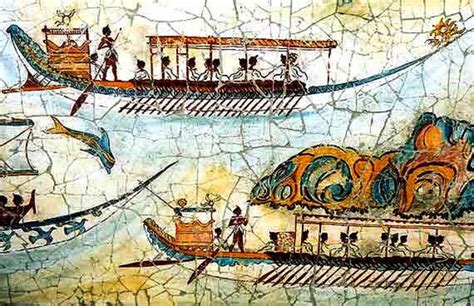 Thera Representation Of A Minoan Shipfleet Greek History Ancient