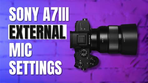 Sony A7iii External Mic Settings In [2024] New Method