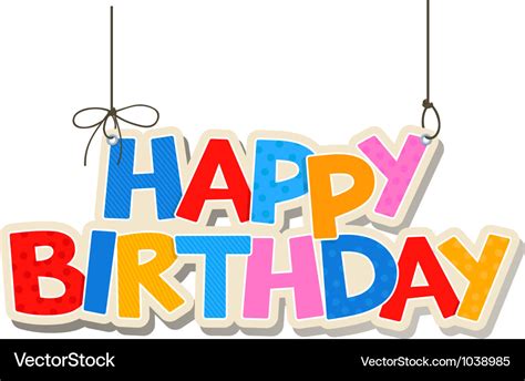 Happy Birthday Greetings Royalty Free Vector Image