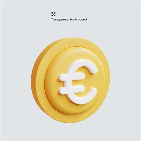 Premium Psd Psd D Euro Coin Currency Yellow High Quality Render