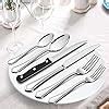 LIANYU 77 Piece Cutlery Set Flatware Set For 12 Plus Steak Knives And