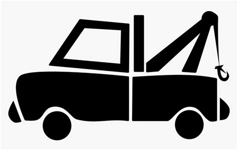 Tow Truck Silhouette Clip Art, HD Png Download - kindpng