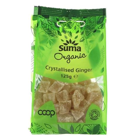 Suma Organic Crystallised Ginger 125g