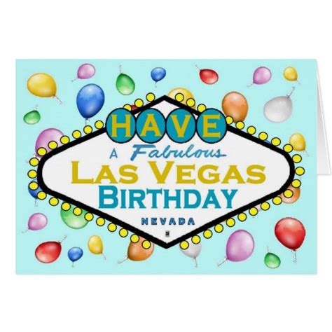 Las Vegas Birthday Card Zazzle