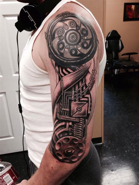 Biomechanical Sleeve Tattoo