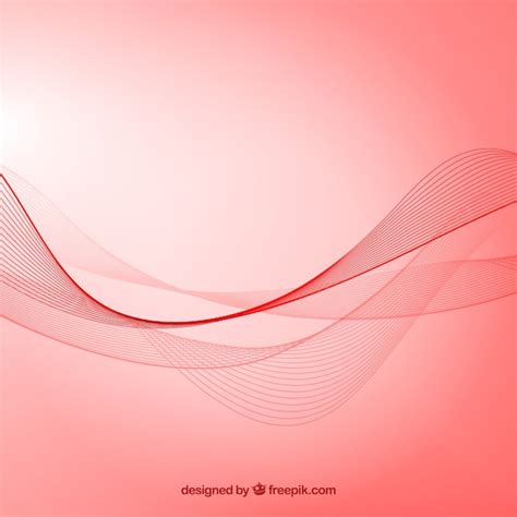 Fondo Abstracto Con Ondas Rojas Vector Gratis