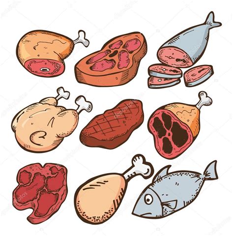 Vectores De La Carne De Dibujos Animados Descargar