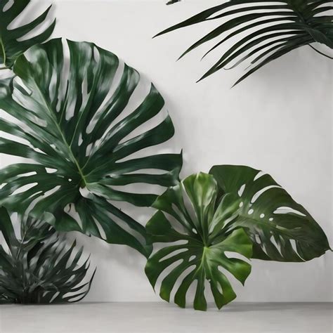 Premium Photo Realistic Tropical Leaves Shadow Overlay Effect On