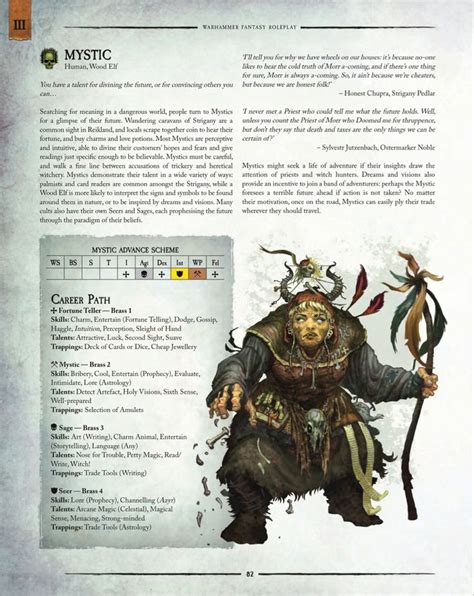 Mystic Warhammer Fantasy Roleplay Fourth Edition Rulebook Warhammer