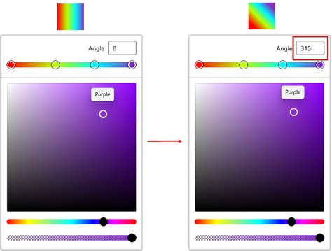 Gradient Color Selection in WinUI Color Picker control | Syncfusion