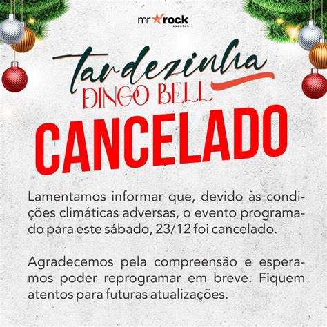 Evento Tardezinha Dingo Bell é cancelado devido à chuva Últimas Notícias