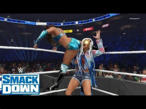 WWE 2K23 SMACKDOWN MITB QUALIFYING MATCH ALIYAH VS B FAB YouTube