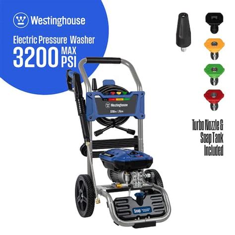 Westinghouse Wpx3200e Psi 176 Gpm 13 Amp Cold Water Electric Pressure Washer With Turbo Nozzle