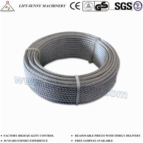 Galvanized Aircraft Cable Steel Wire Rope 7 X 7 China Stainless Steel Wire And Elevator Steel Wire