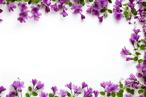 Premium AI Image Purple Flowers On A White Background