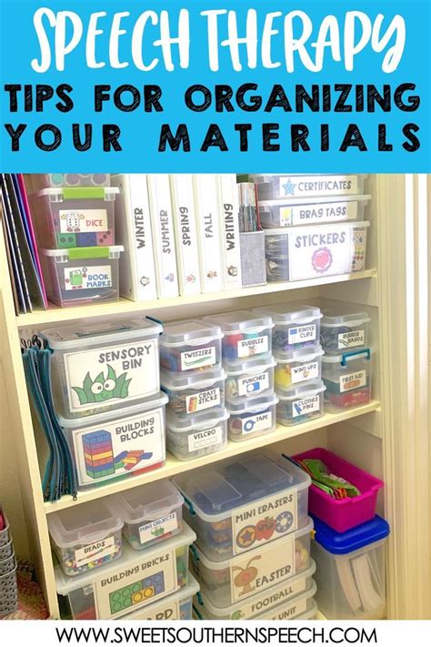 How I Organize My Speech Therapy Materials Sweet Southern Speech Artofit