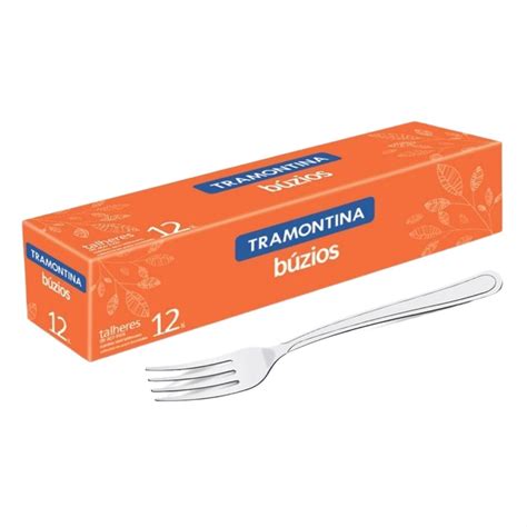 Conjunto 12 Garfos De Sobremesa Linha Buzios Tramontina Inox Shopee