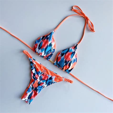 Women S Push Up Padded Bikini Set With Print Pattern For Beach And Pool