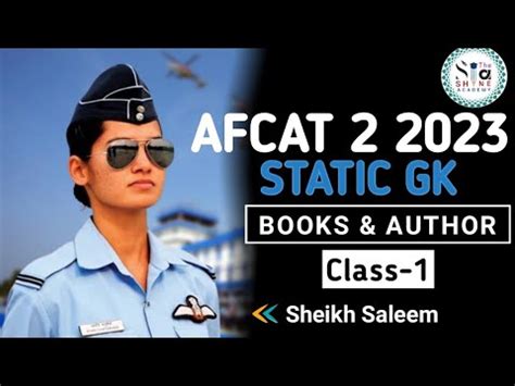 Books Authors Class Static Gk Afcat The Shine Academy