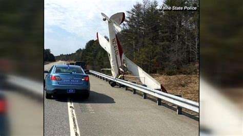 Pilot Walks Away After Plane Crashes Nose First On Maine Highway Video