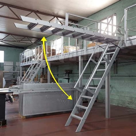 Compensated Pivoting Stair In Aluminium Jomy