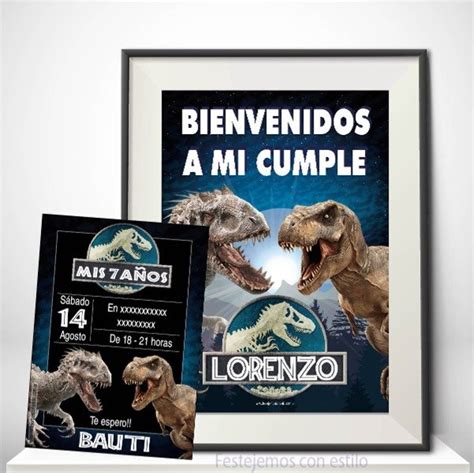 Jurassic World Kit Deco Personalizado Festejemos Con Estilo