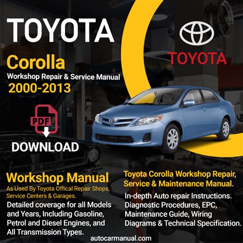 Toyota Corolla Repair Manual Service Maintenance