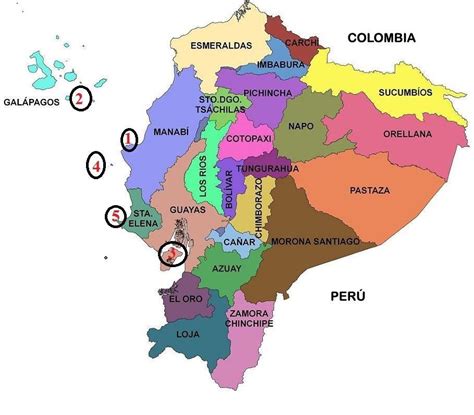 Mapa Del Ecuador Con Sus Accidentes Costeros Brainlylat