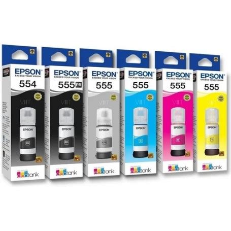 Tinta Epson Original 555 70ml Ecotank L8160 L8180 Por Unidad