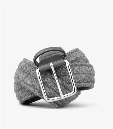 Elastic Mens Wool Belt Grey Alonzo Dalgado