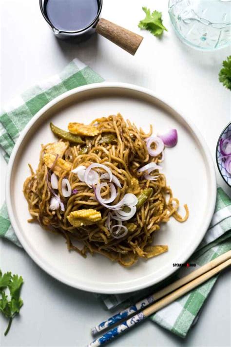 Kolkata Style Veg Chowmein Recipe Indian Vegetarian Recipes