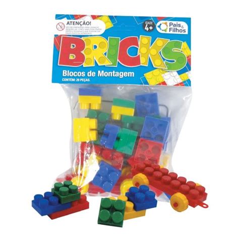 Brinquedo Bricks Blocos Montar 29 Peças 4 Anos Pais Filho 4745