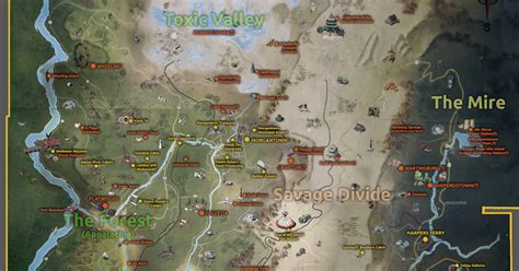 Fallout 76 Full Map All Locations