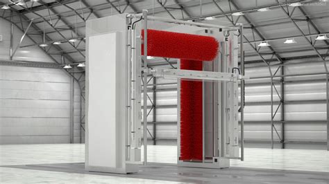 Automatic Truck Wash Red 3d Model 49 3ds Blend C4d Fbx Max Ma