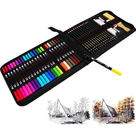 Feutres Pinceaux Couleurs Feutres Aquarelle Stylo Marqueur Pointe