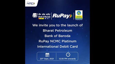 Launch Of Bharat Petroleum And Bank Of Baroda RuPay NCMC Platinum