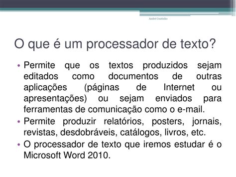 Ppt Processador De Texto M S Word Powerpoint Presentation Free