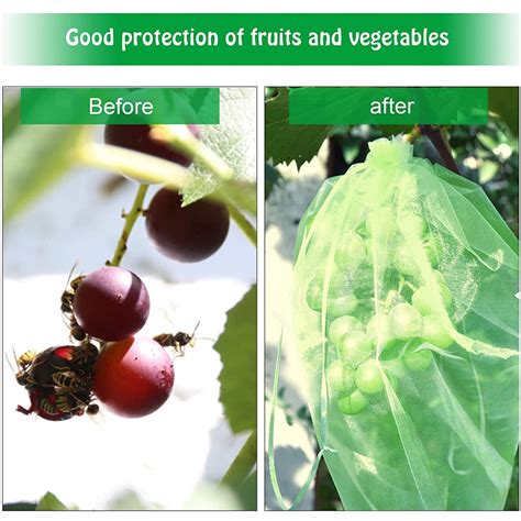 Pcs Organza Fruits Protecting Bags Mesh Barrier Bag Fruit Tree